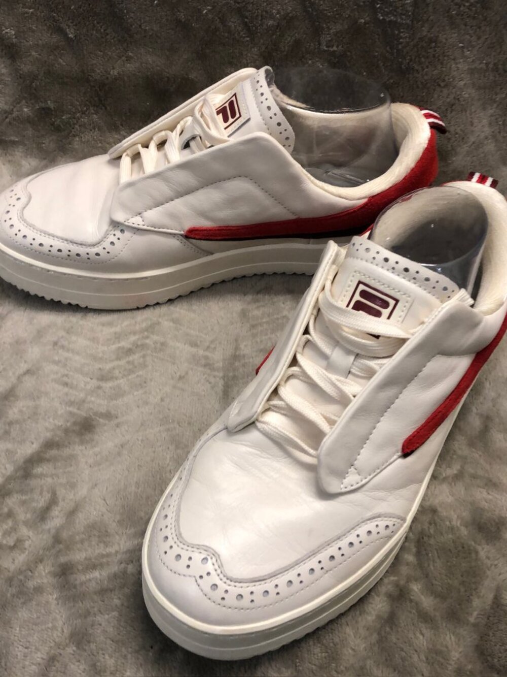 FILA Sanati SL Hybrid Spikeless Golf Shoes / Court Sneakers White Red Unisex 9.5